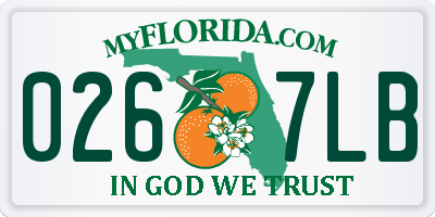 FL license plate 0267LB