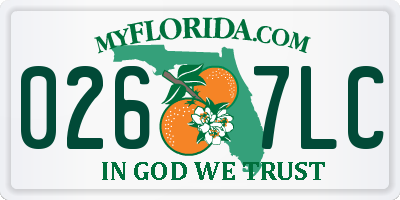 FL license plate 0267LC