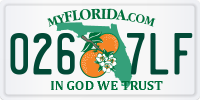 FL license plate 0267LF
