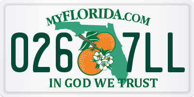 FL license plate 0267LL