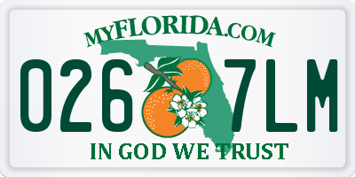 FL license plate 0267LM