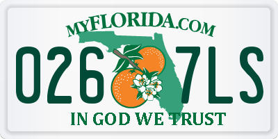 FL license plate 0267LS