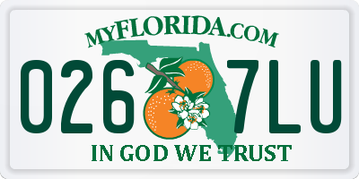 FL license plate 0267LU