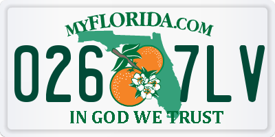 FL license plate 0267LV