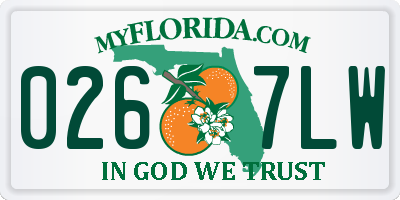 FL license plate 0267LW