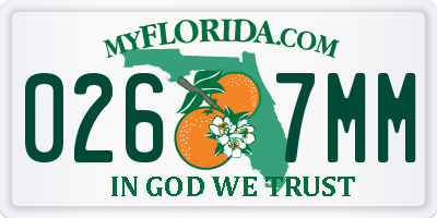 FL license plate 0267MM