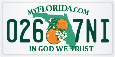 FL license plate 0267NI