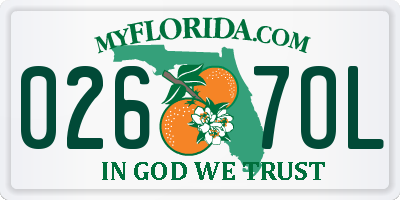 FL license plate 0267OL