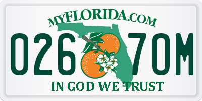 FL license plate 0267OM