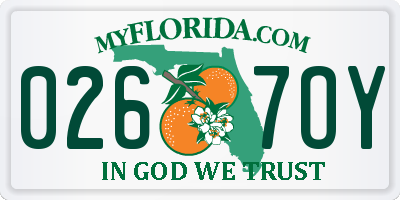 FL license plate 0267OY
