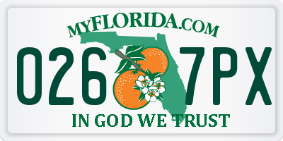 FL license plate 0267PX