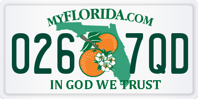 FL license plate 0267QD