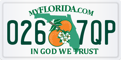 FL license plate 0267QP