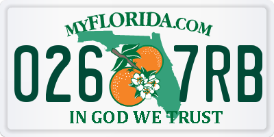 FL license plate 0267RB