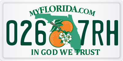 FL license plate 0267RH