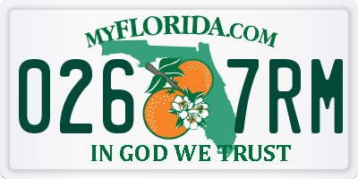 FL license plate 0267RM