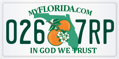 FL license plate 0267RP
