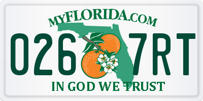 FL license plate 0267RT