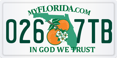 FL license plate 0267TB