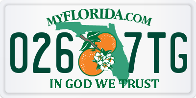 FL license plate 0267TG