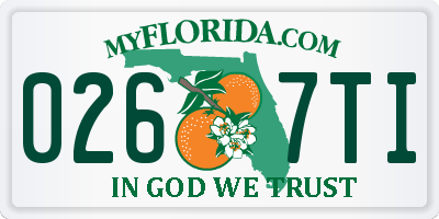 FL license plate 0267TI