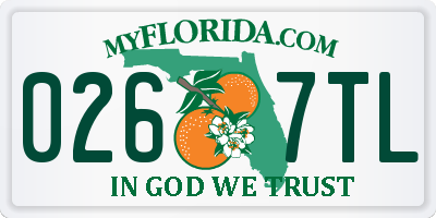 FL license plate 0267TL