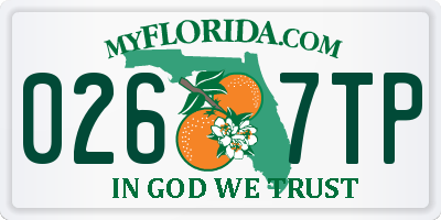 FL license plate 0267TP
