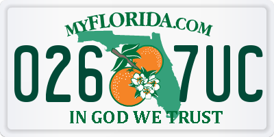 FL license plate 0267UC