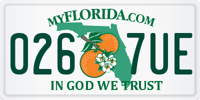 FL license plate 0267UE