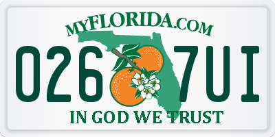 FL license plate 0267UI