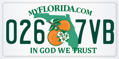 FL license plate 0267VB