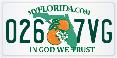 FL license plate 0267VG
