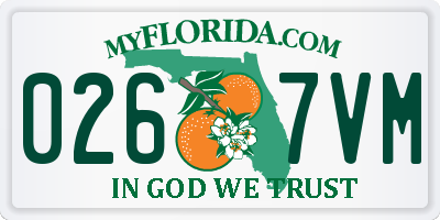 FL license plate 0267VM