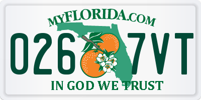 FL license plate 0267VT