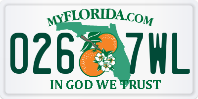 FL license plate 0267WL