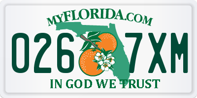 FL license plate 0267XM