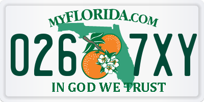 FL license plate 0267XY