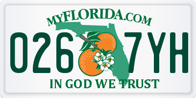 FL license plate 0267YH
