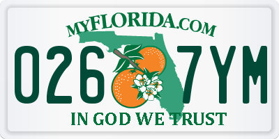 FL license plate 0267YM