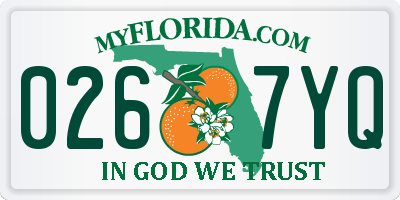 FL license plate 0267YQ
