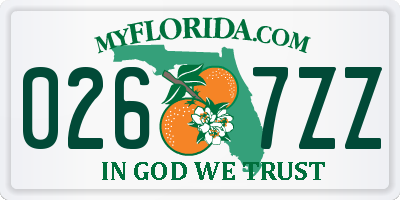 FL license plate 0267ZZ
