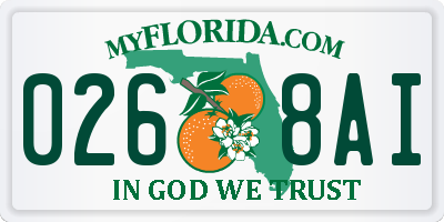 FL license plate 0268AI