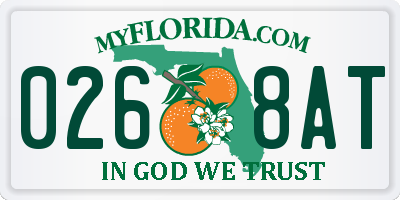 FL license plate 0268AT