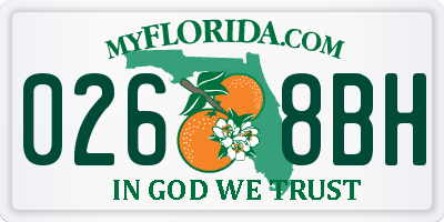 FL license plate 0268BH