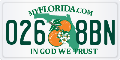 FL license plate 0268BN