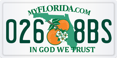 FL license plate 0268BS