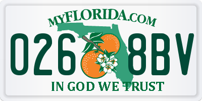 FL license plate 0268BV