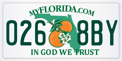 FL license plate 0268BY