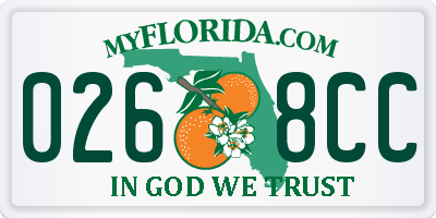 FL license plate 0268CC