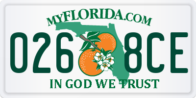 FL license plate 0268CE